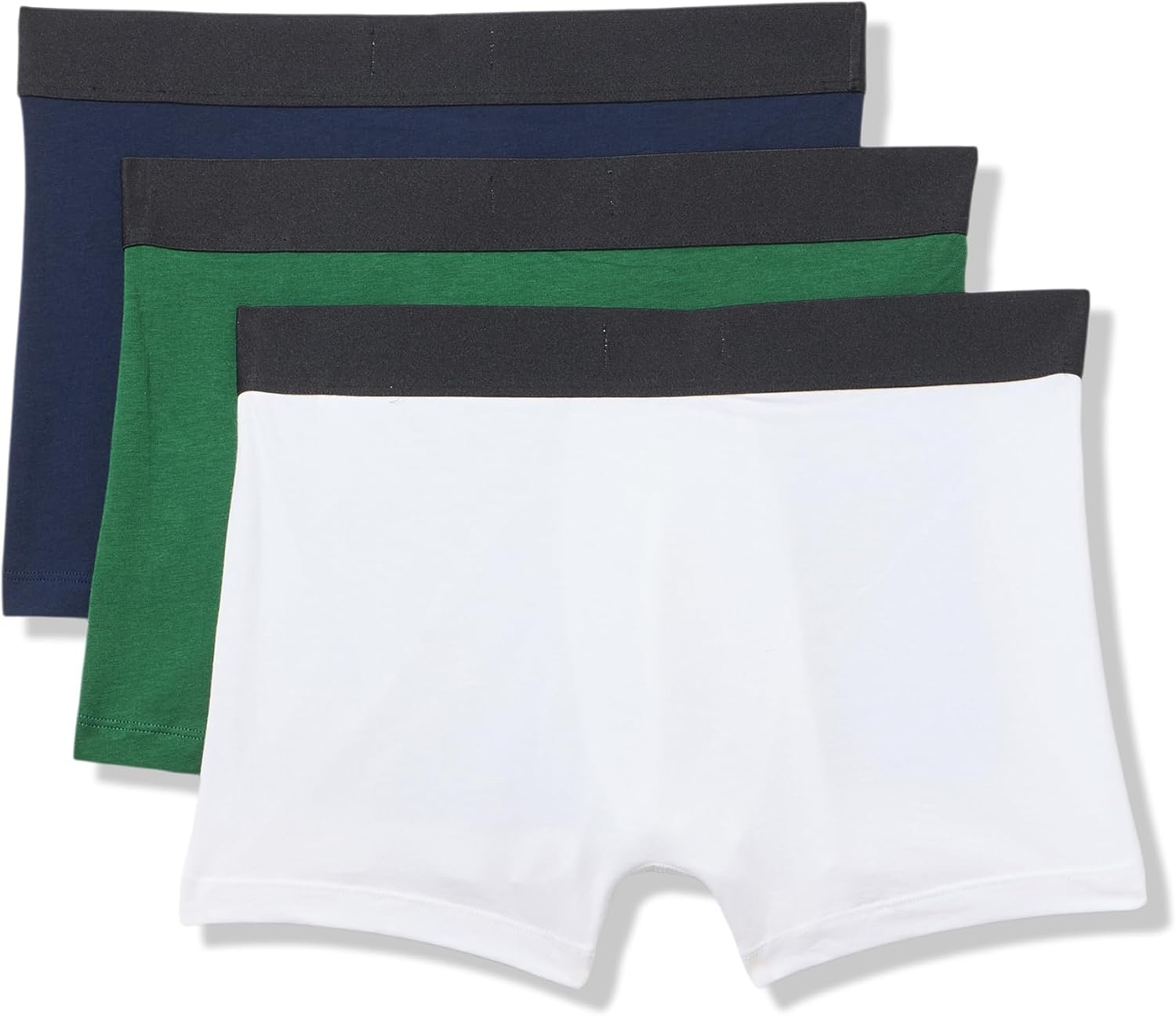 image:imageLacoste Mens Long Stretch Cotton Jersey Boxer Brief 3packGreenWhiteNavy Blue