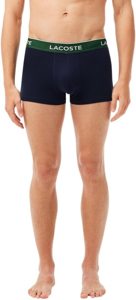 image:imageLacoste Mens Long Stretch Cotton Jersey Boxer Brief 3packNavy BlueGreenRedNavy