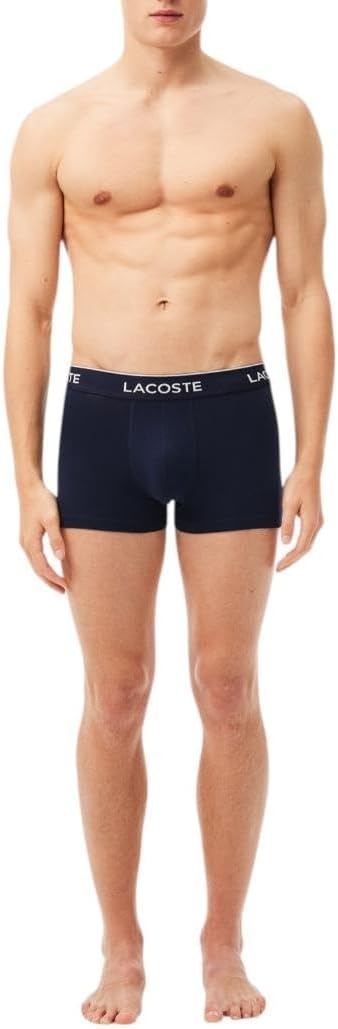 image:imageLacoste Mens Long Stretch Cotton Jersey Boxer Brief 3packNavy BlueGreenRedNavy