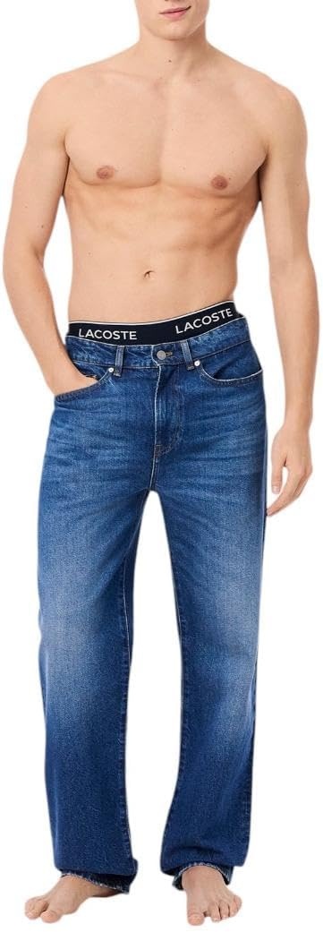 image:imageLacoste Mens Long Stretch Cotton Jersey Boxer Brief 3packNavy BlueRedDeep Ocean