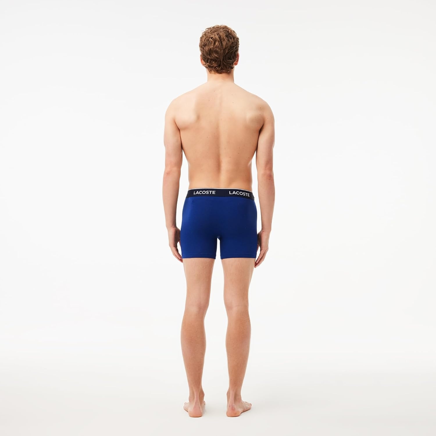 image:imageLacoste Mens Long Stretch Cotton Jersey Boxer Brief 3packNavy BlueRedDeep Ocean New