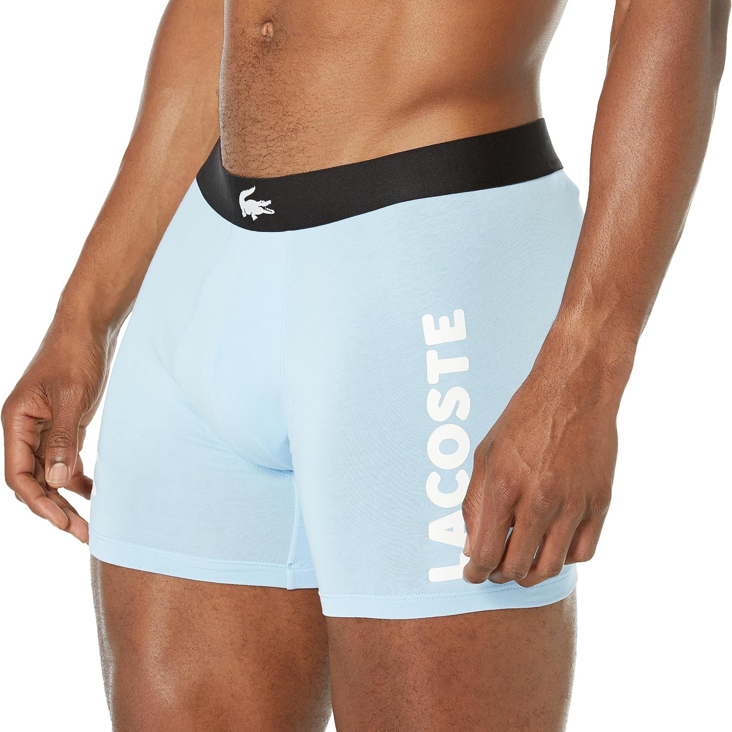 image:imageLacoste Mens Long Stretch Cotton Jersey Boxer Brief 3packSky MistBlackMidnight Blue