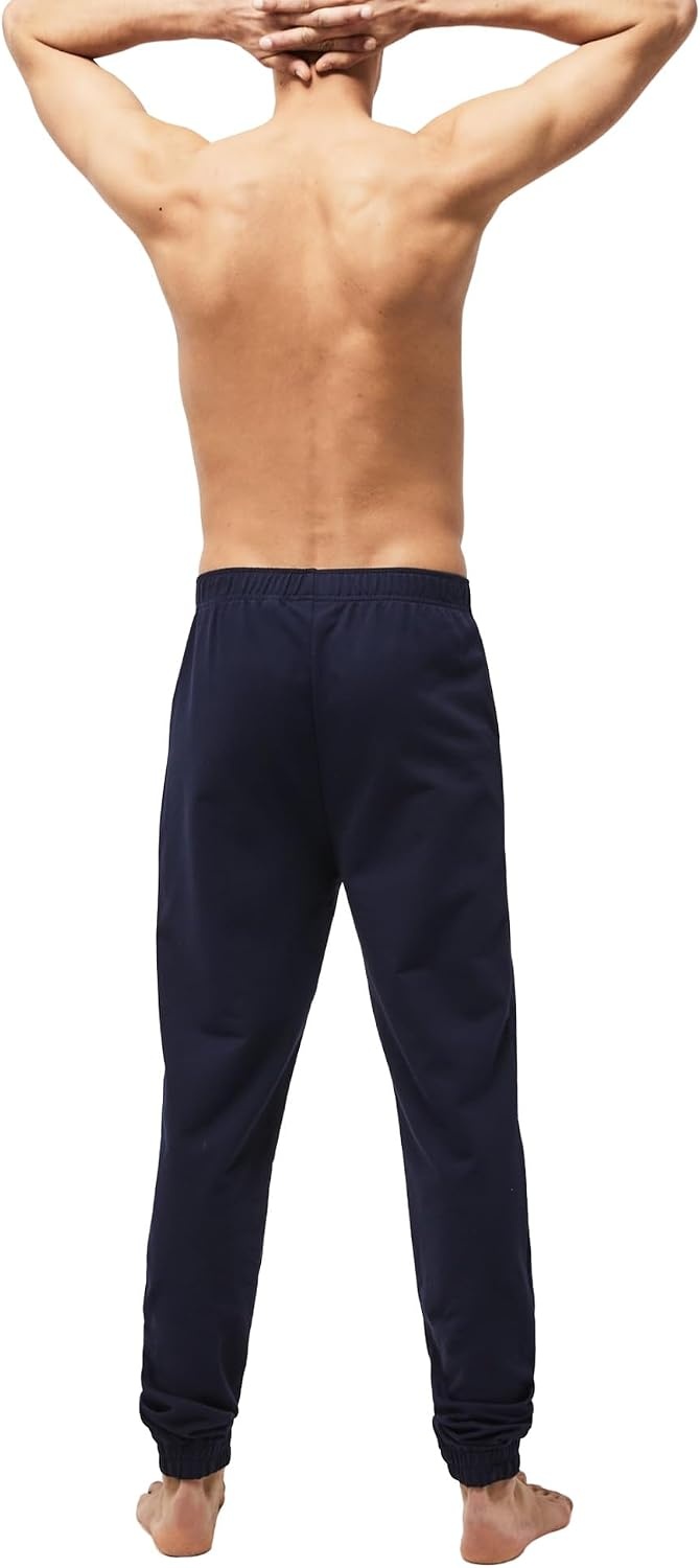 image:imageLacoste Mens Mens Cotton Fleece Blend Indoor JoggersNavy Blue