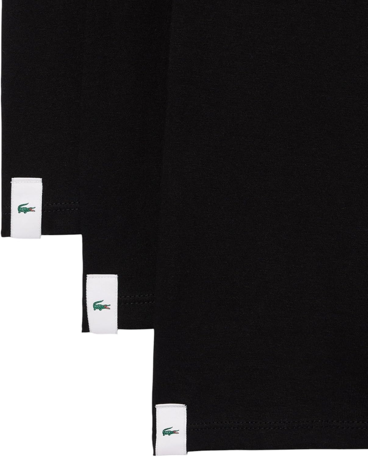 image:imageLacoste Mens Mens Vneck Cotton Lounge Tshirt 3PackBlack