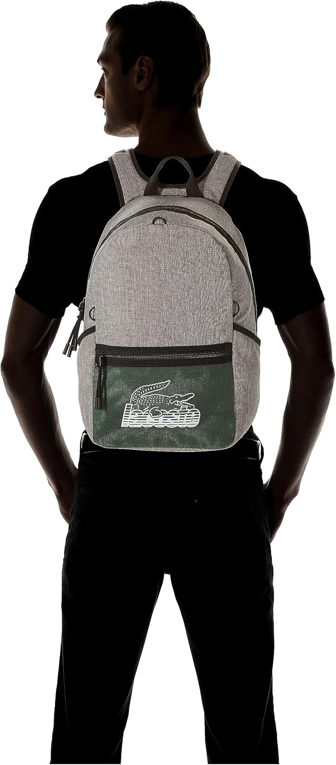 image:imageLacoste Mens Neocroc Backpack Tape BrownOpium Black LargeGrey Chine Green Black