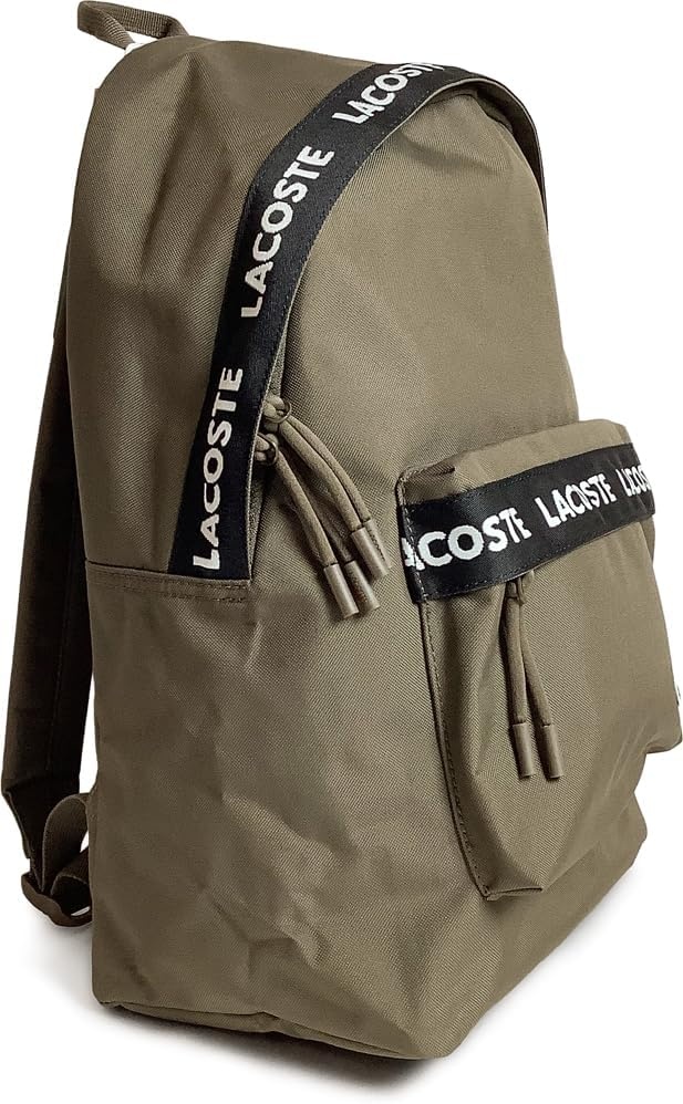image:imageLacoste Mens Neocroc Backpack Tape BrownOpium Black LargeTape BrownOpium Black
