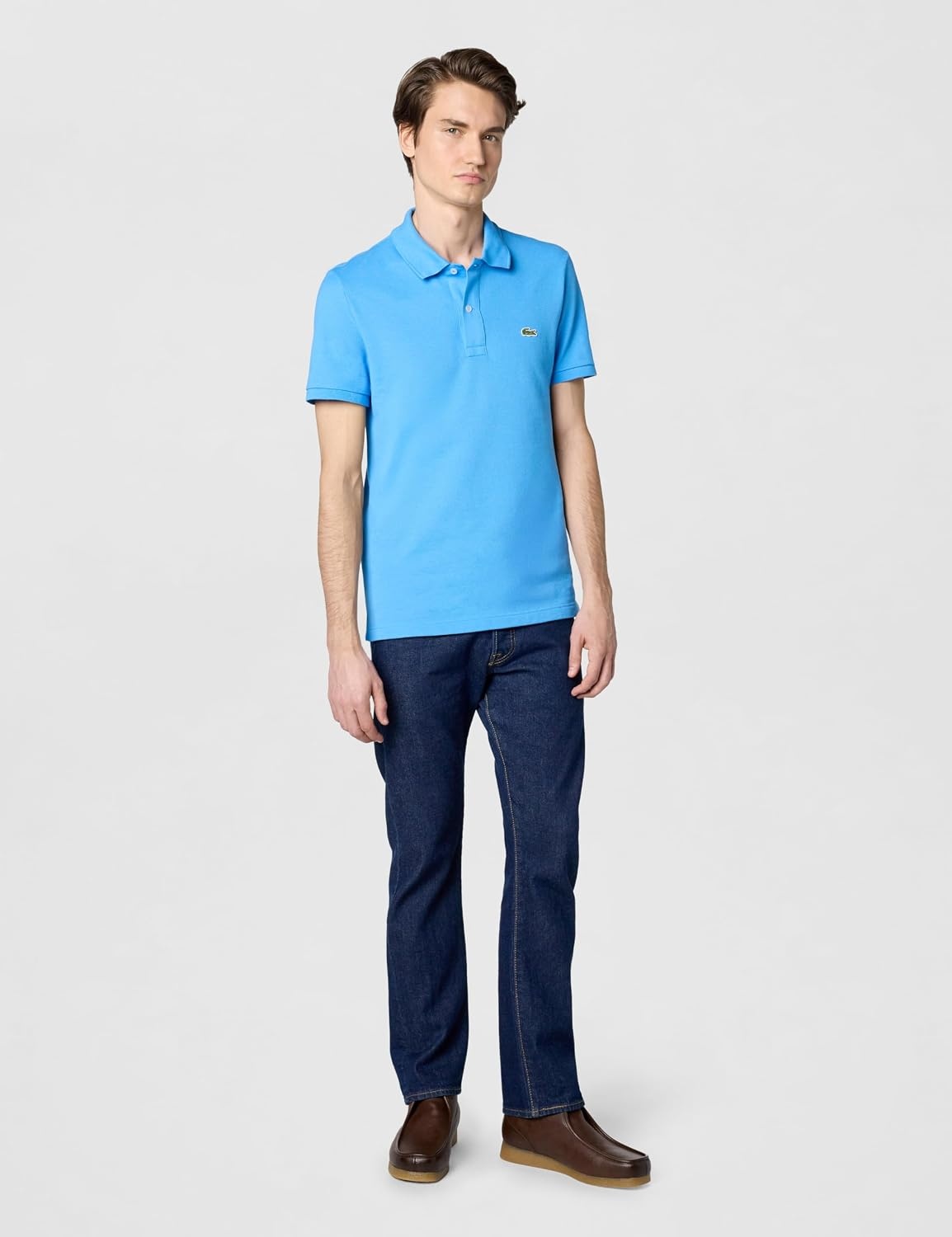 image:imageLacoste Mens Petit Piqu Slim Fit Polo ShirtArgentine Blue