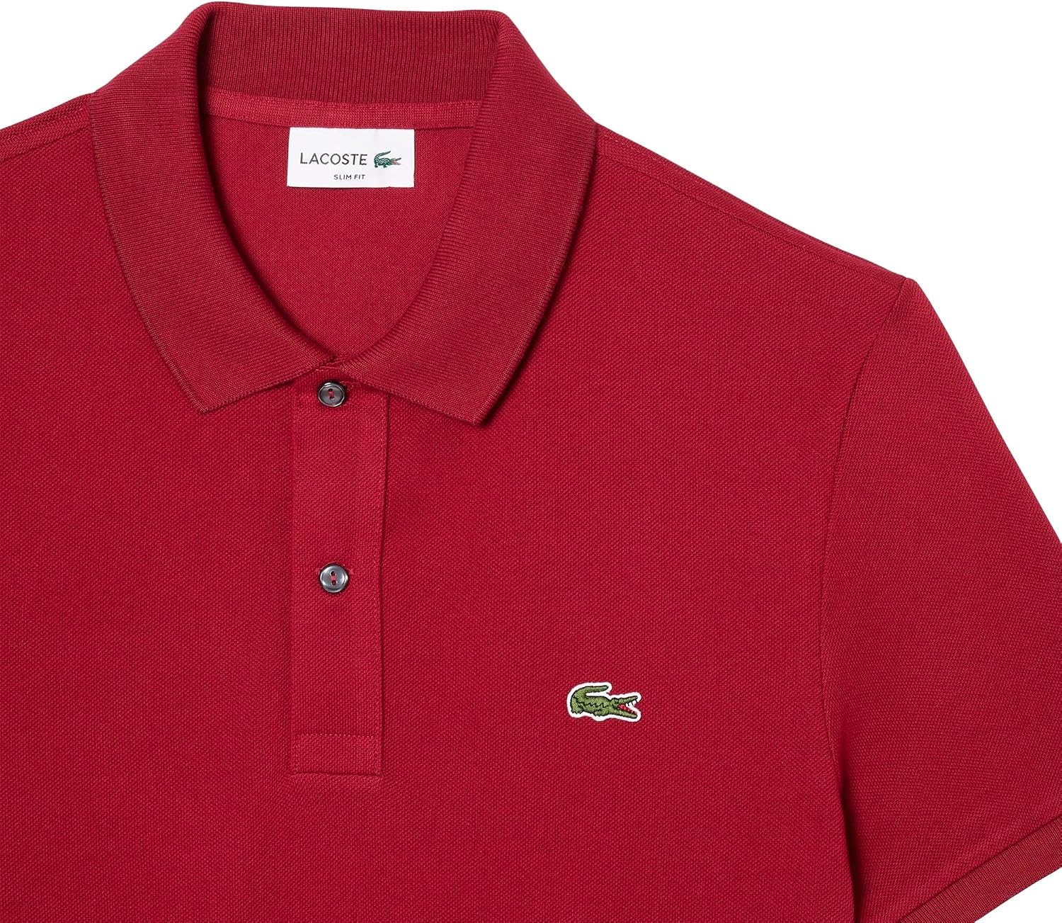 image:imageLacoste Mens Petit Piqu Slim Fit Polo ShirtBordeaux