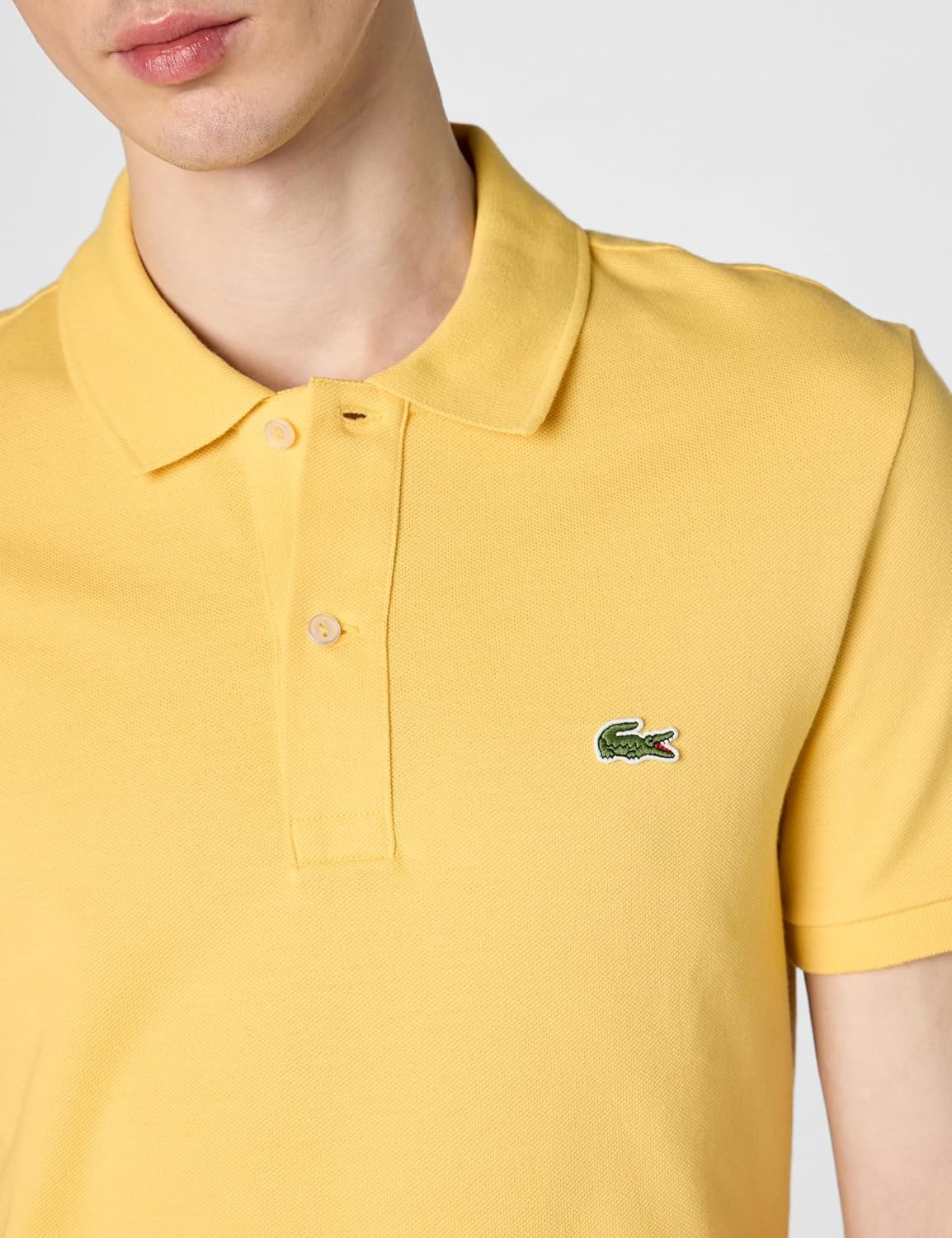 image:imageLacoste Mens Petit Piqu Slim Fit Polo ShirtCornsilk