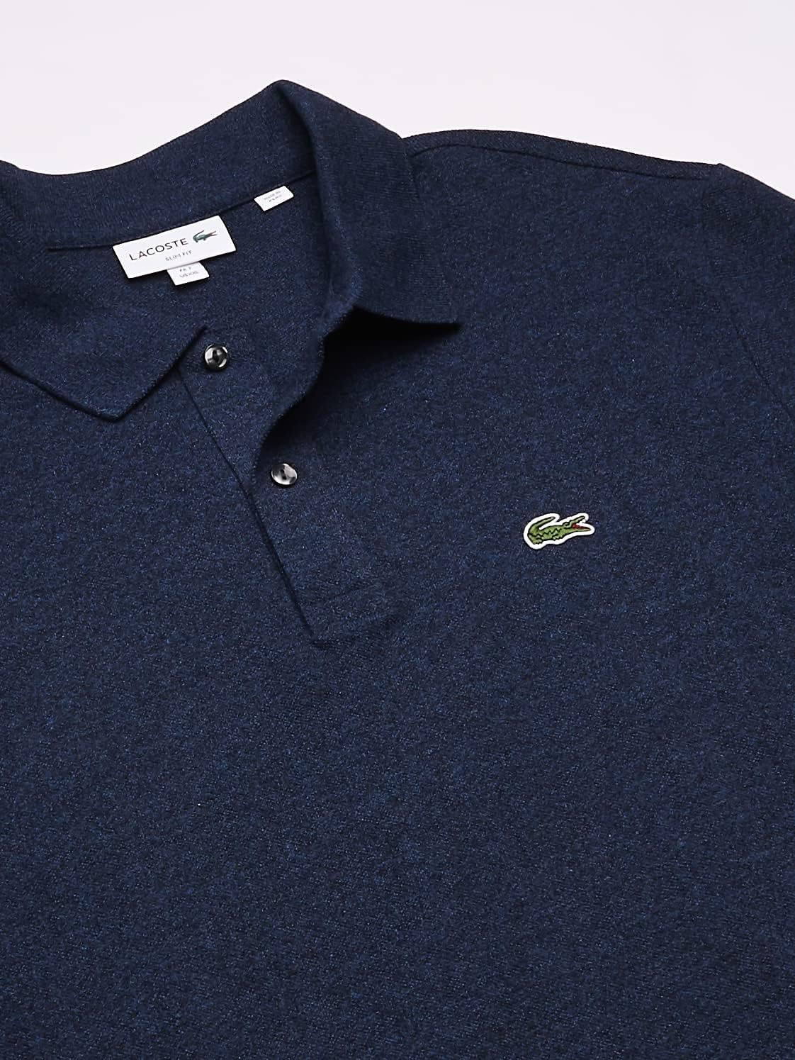 image:imageLacoste Mens Petit Piqu Slim Fit Polo ShirtDark Indigo Blue