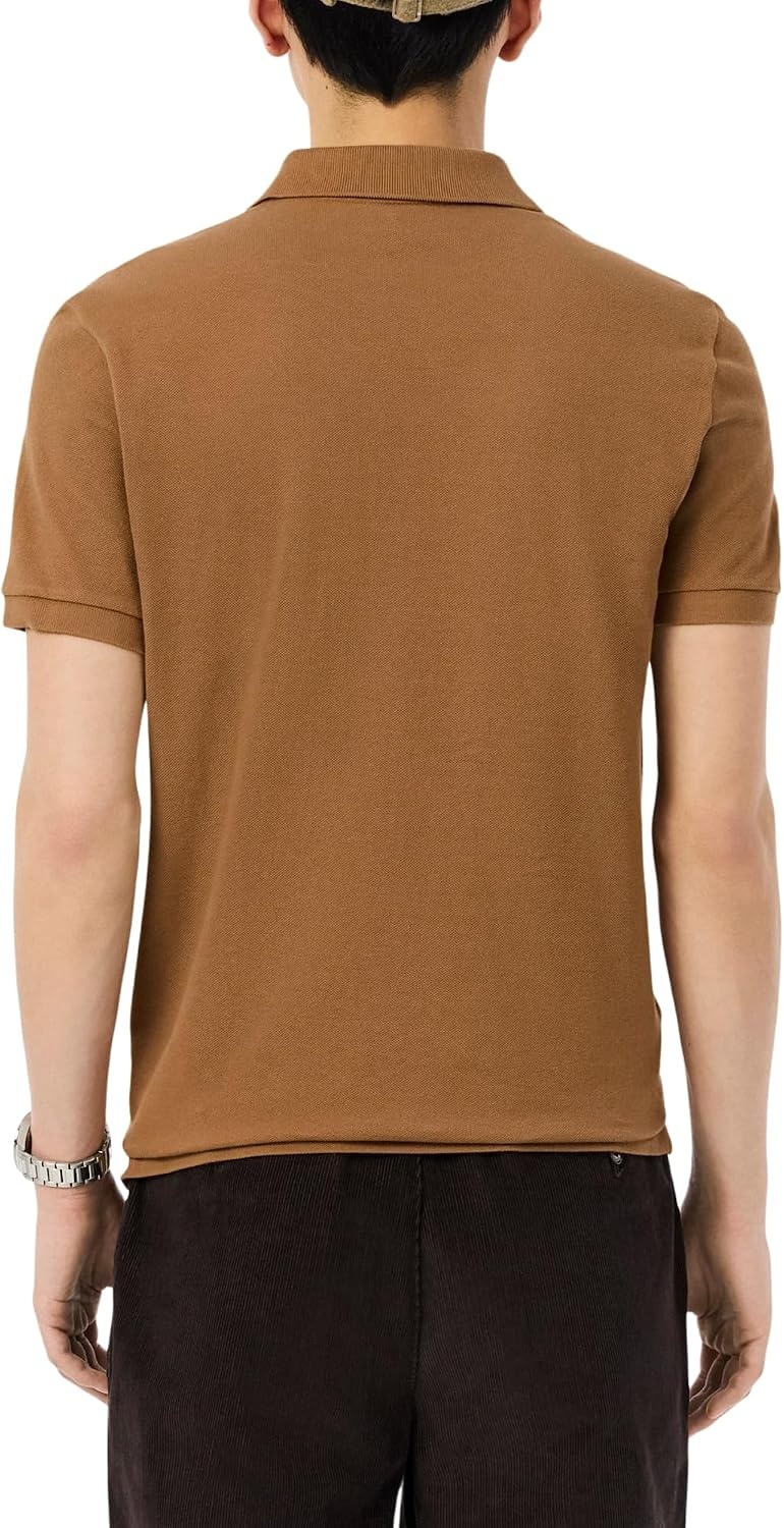 image:imageLacoste Mens Petit Piqu Slim Fit Polo ShirtDate Brown