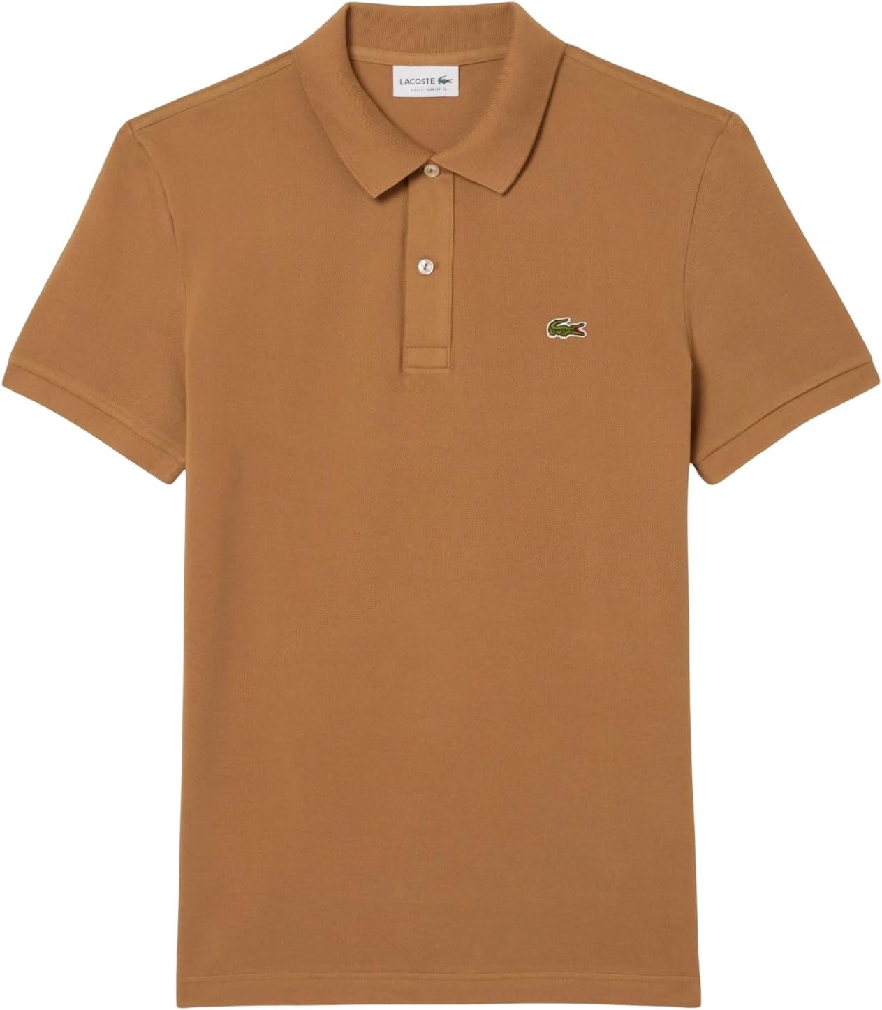 image:imageLacoste Mens Petit Piqu Slim Fit Polo ShirtDate Brown