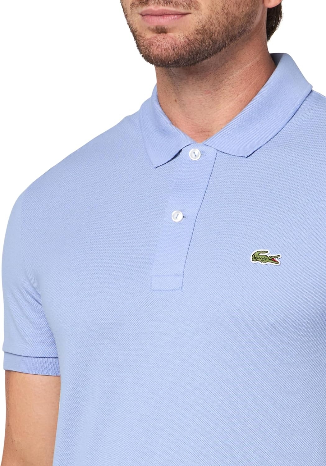 image:imageLacoste Mens Petit Piqu Slim Fit Polo ShirtDelphinium