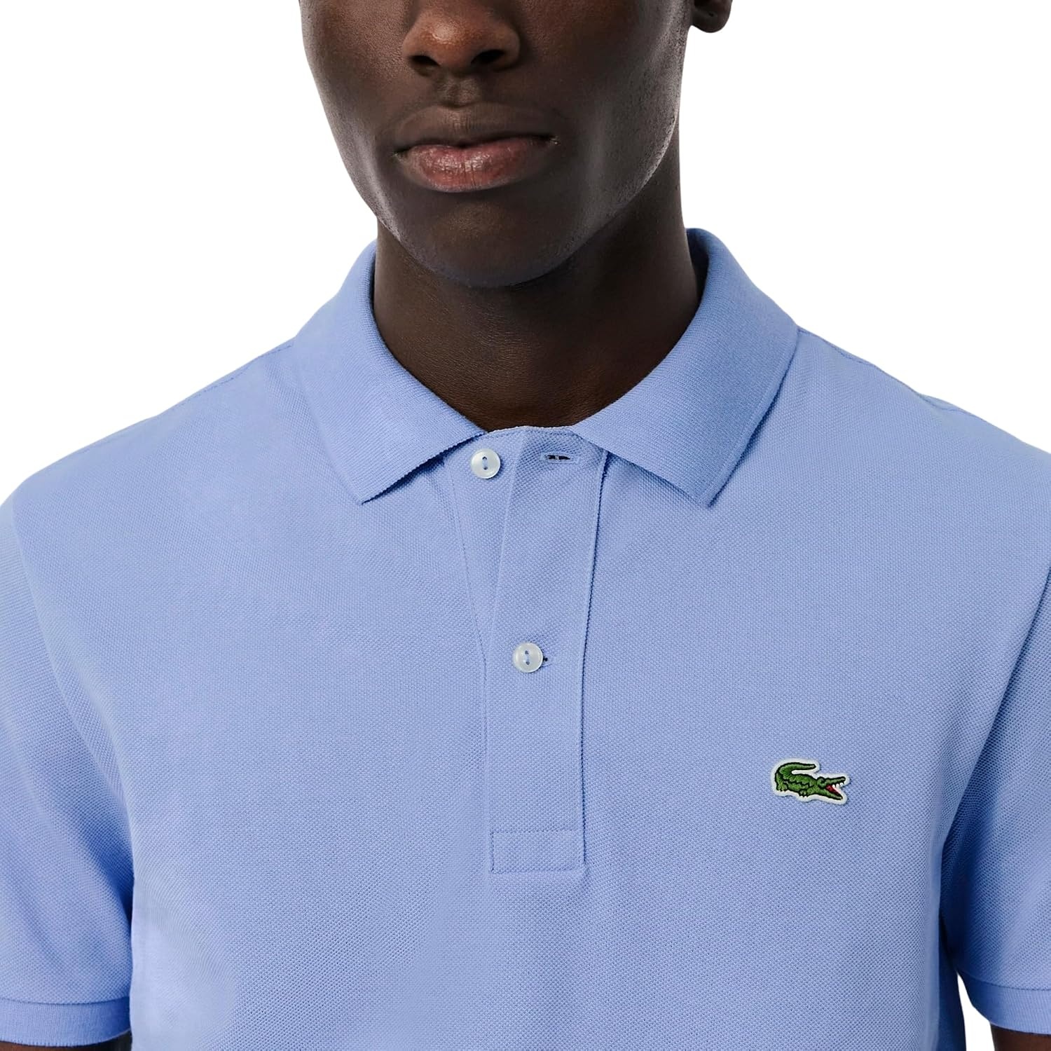 image:imageLacoste Mens Petit Piqu Slim Fit Polo ShirtDelphinium