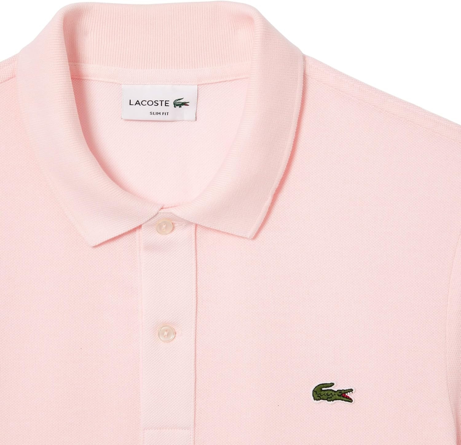 image:imageLacoste Mens Petit Piqu Slim Fit Polo ShirtFlamingo