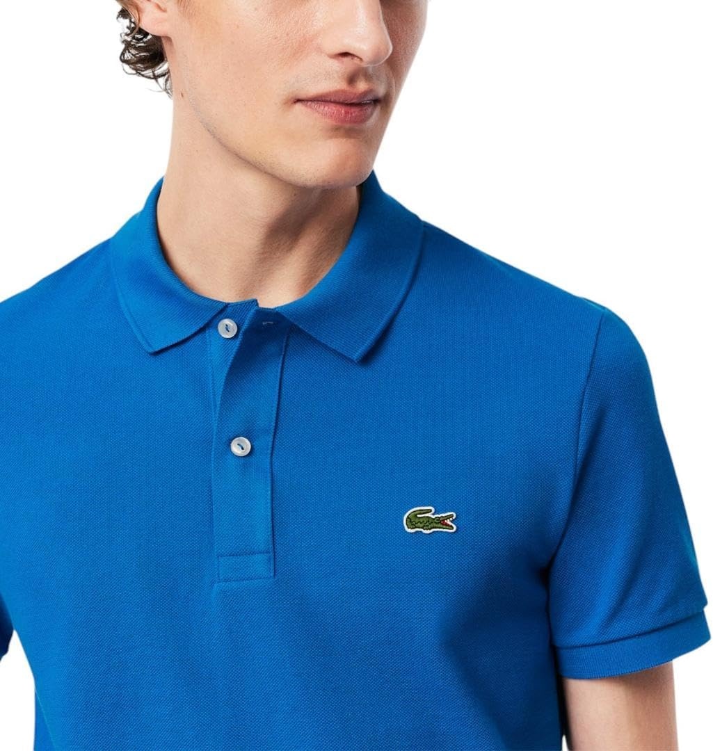 image:imageLacoste Mens Petit Piqu Slim Fit Polo ShirtGipsy Blue