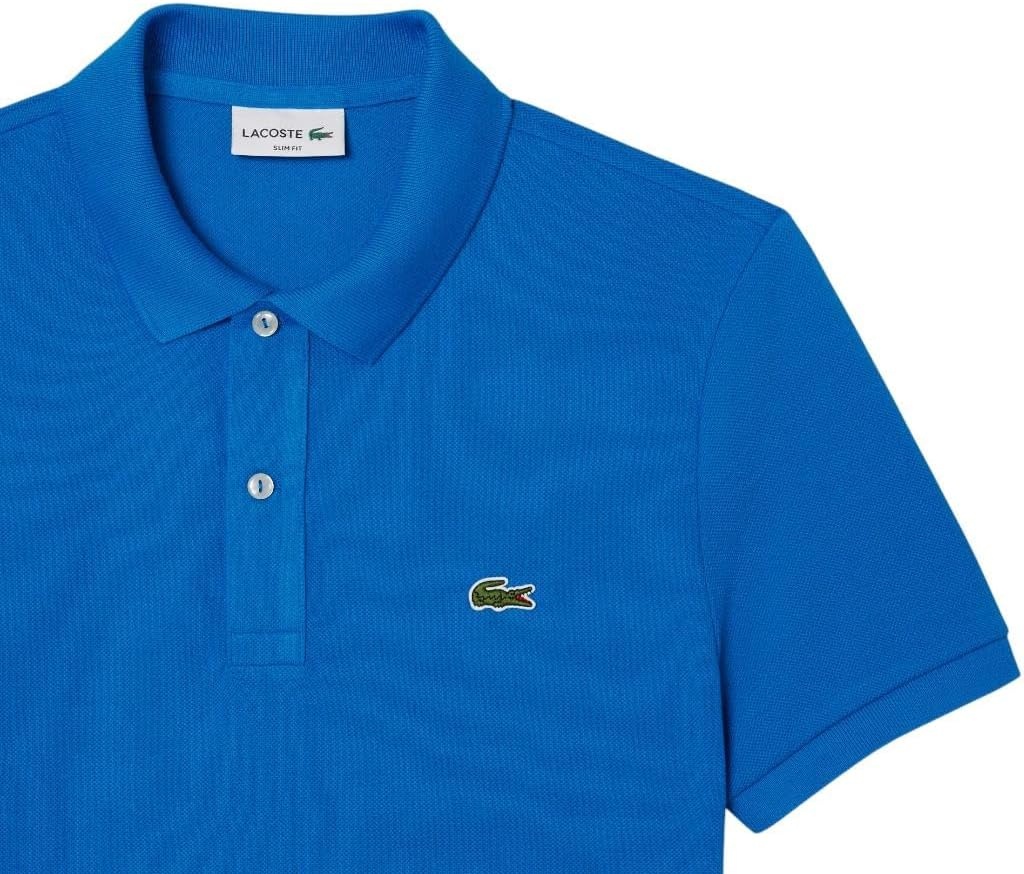 image:imageLacoste Mens Petit Piqu Slim Fit Polo ShirtGipsy Blue