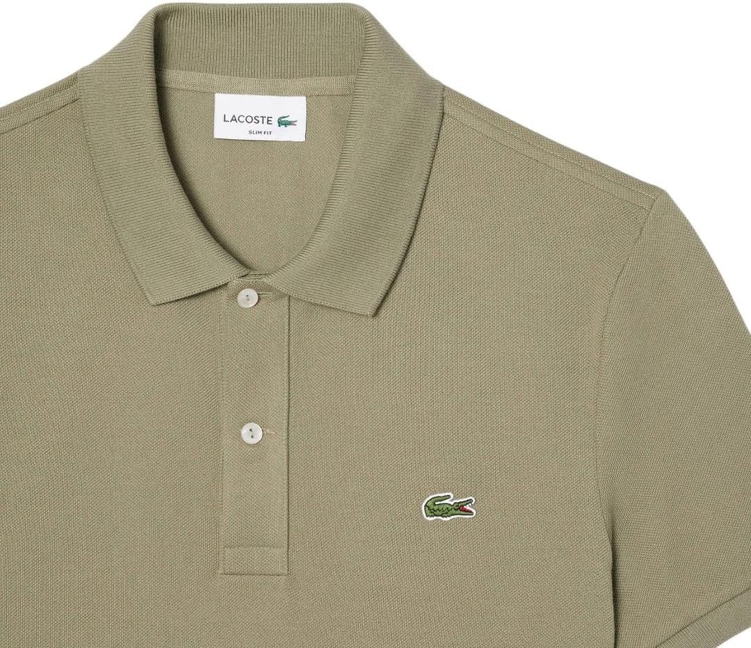 image:imageLacoste Mens Petit Piqu Slim Fit Polo ShirtKhaki