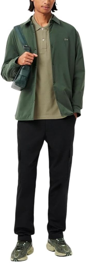 image:imageLacoste Mens Petit Piqu Slim Fit Polo ShirtKhaki