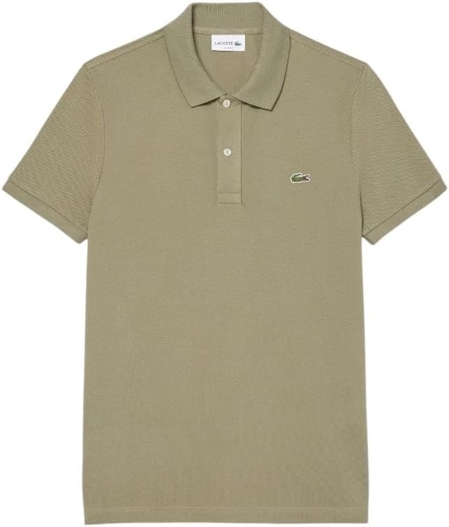image:imageLacoste Mens Petit Piqu Slim Fit Polo ShirtKhaki