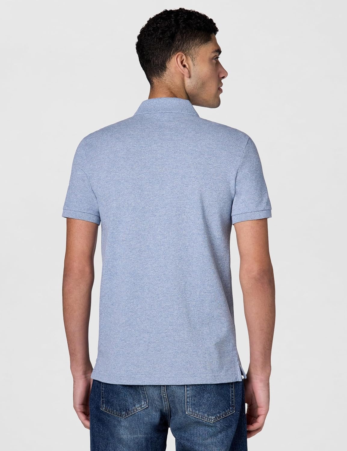 image:imageLacoste Mens Petit Piqu Slim Fit Polo ShirtLight Indigo Blue
