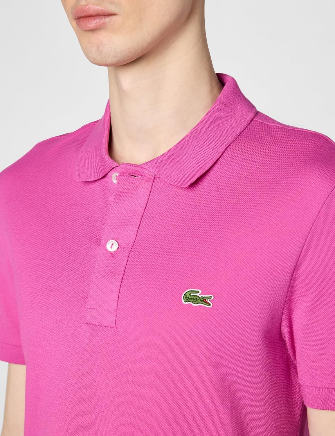 image:imageLacoste Mens Petit Piqu Slim Fit Polo ShirtMalva