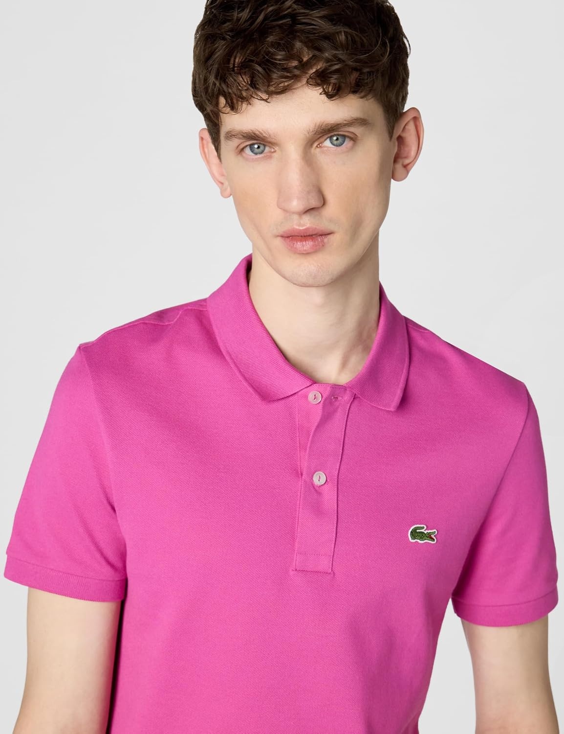 image:imageLacoste Mens Petit Piqu Slim Fit Polo ShirtMalva