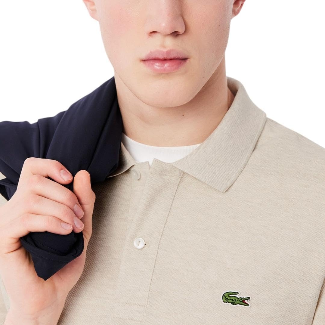 image:imageLacoste Mens Petit Piqu Slim Fit Polo ShirtMoon Chine