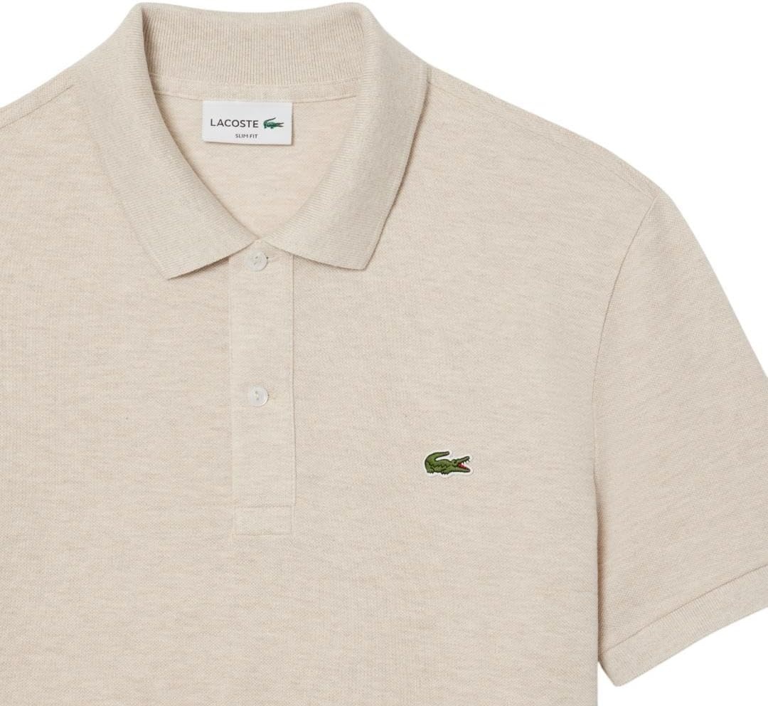 image:imageLacoste Mens Petit Piqu Slim Fit Polo ShirtMoon Chine
