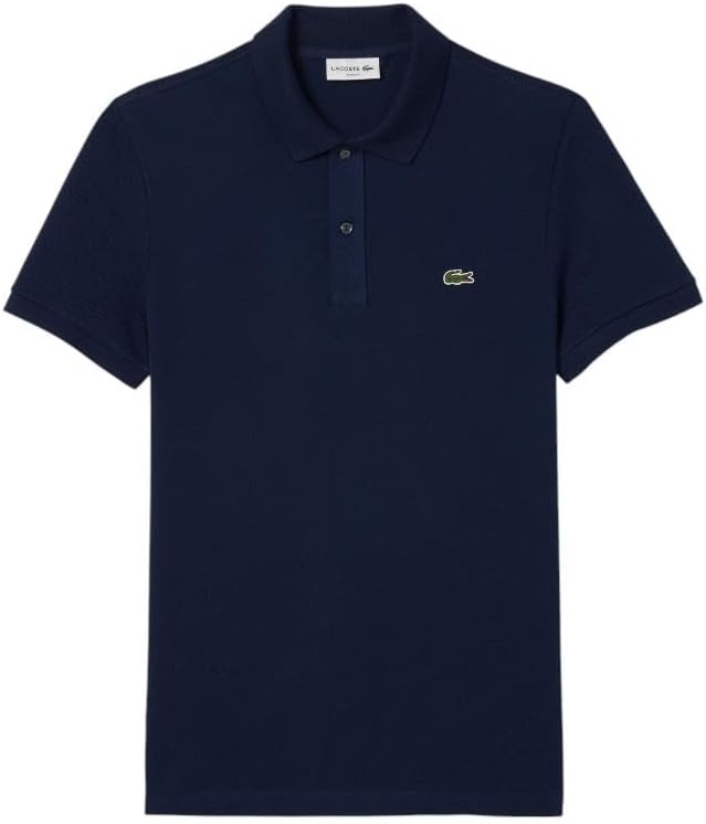 image:imageLacoste Mens Petit Piqu Slim Fit Polo ShirtNavy Blue