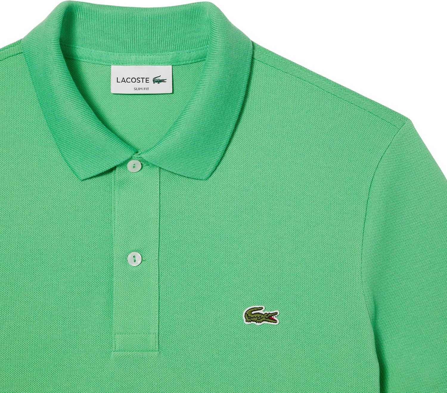 image:imageLacoste Mens Petit Piqu Slim Fit Polo ShirtPeppermint