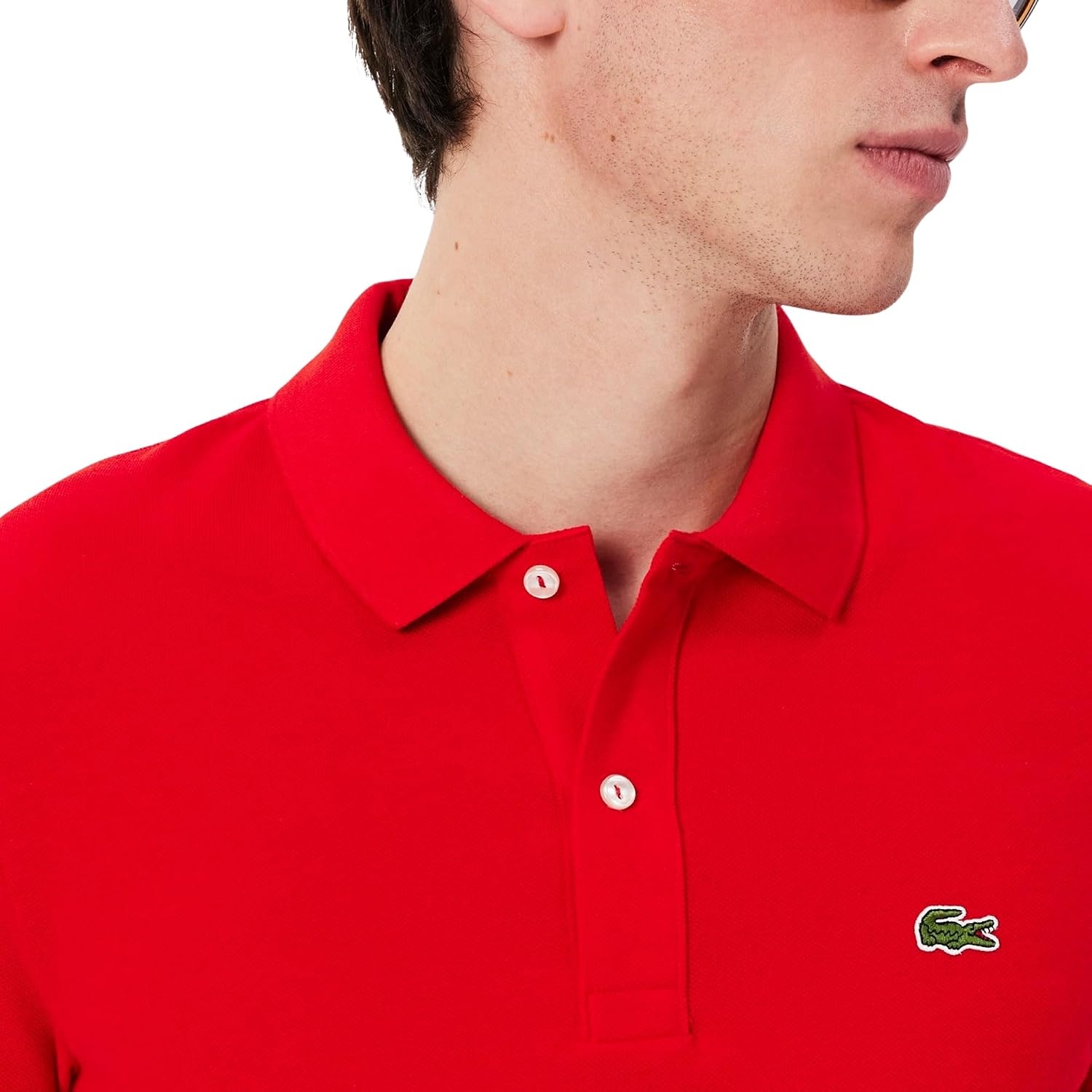 image:imageLacoste Mens Petit Piqu Slim Fit Polo ShirtRed