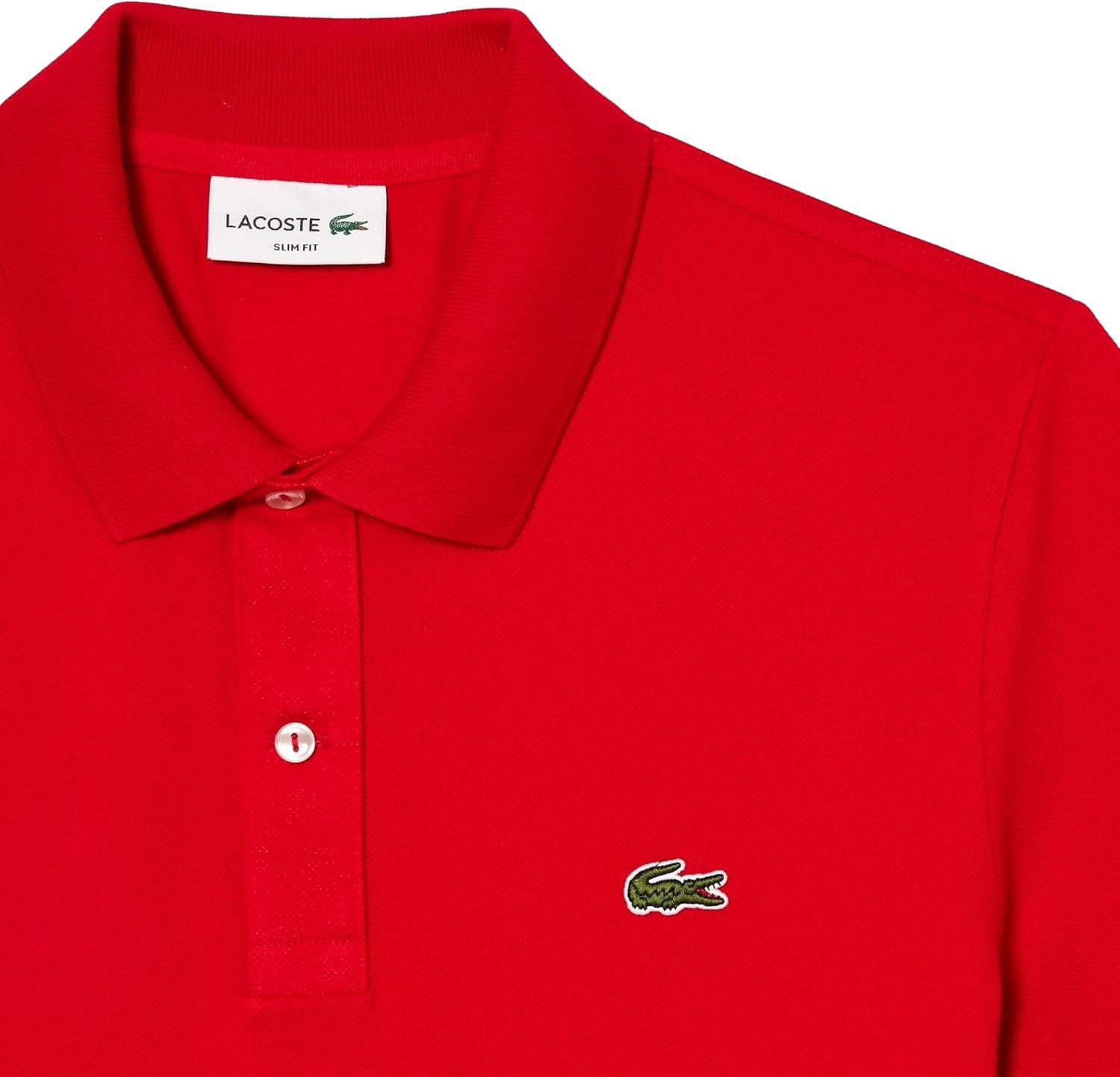 image:imageLacoste Mens Petit Piqu Slim Fit Polo ShirtRed