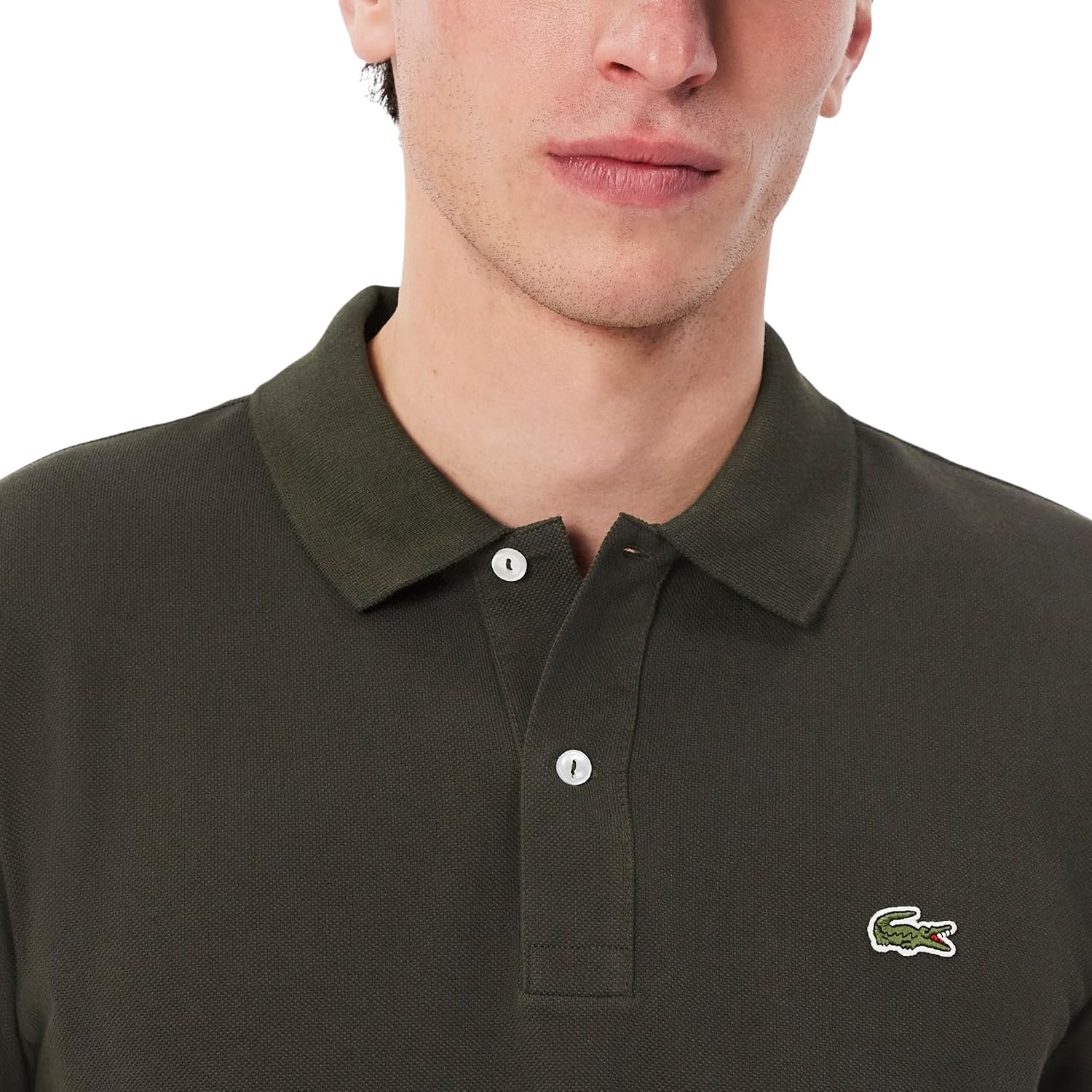 image:imageLacoste Mens Petit Piqu Slim Fit Polo ShirtSapwood