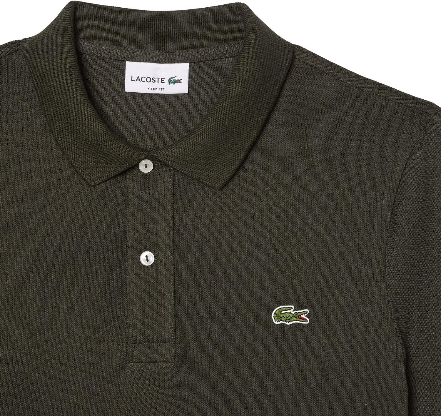 image:imageLacoste Mens Petit Piqu Slim Fit Polo ShirtSapwood