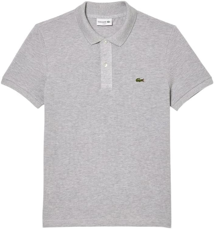 image:imageLacoste Mens Petit Piqu Slim Fit Polo ShirtSilver Chine