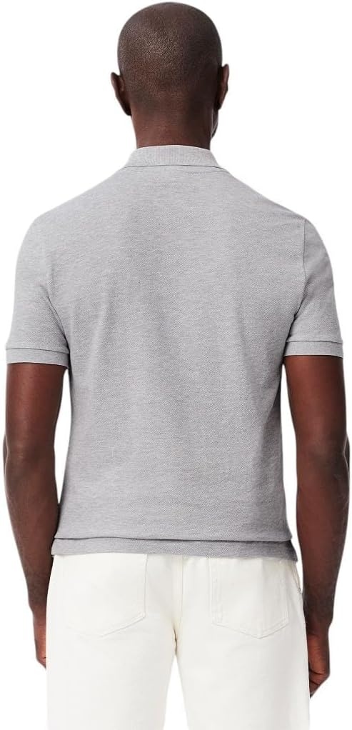 image:imageLacoste Mens Petit Piqu Slim Fit Polo ShirtSilver Chine