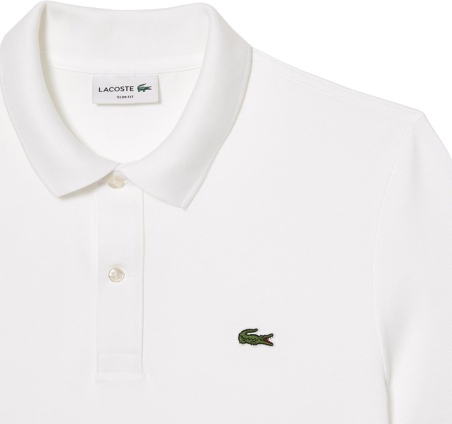 image:imageLacoste Mens Petit Piqu Slim Fit Polo ShirtWhite