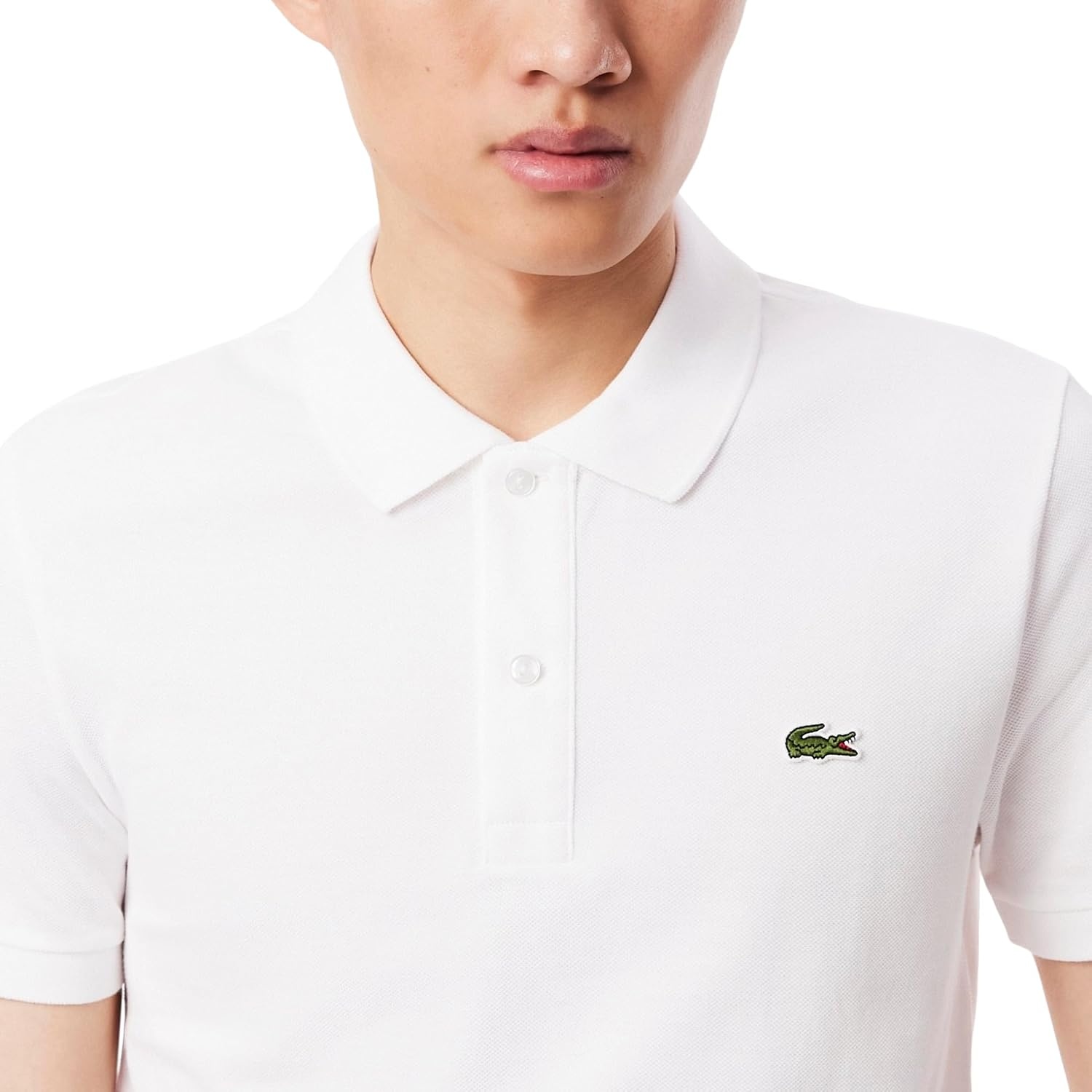 image:imageLacoste Mens Petit Piqu Slim Fit Polo ShirtWhite