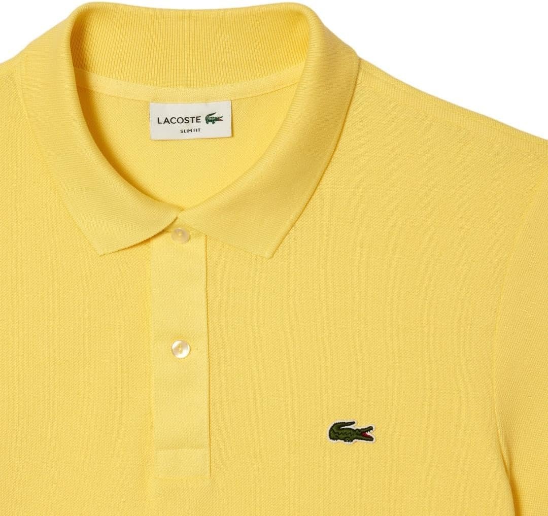 image:imageLacoste Mens Petit Piqu Slim Fit Polo ShirtYellow