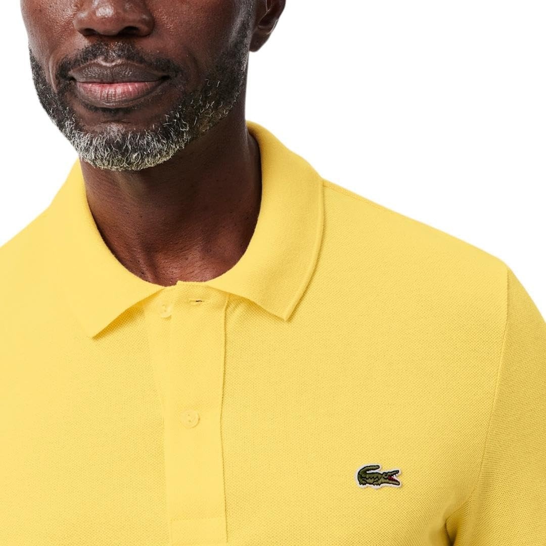 image:imageLacoste Mens Petit Piqu Slim Fit Polo ShirtYellow