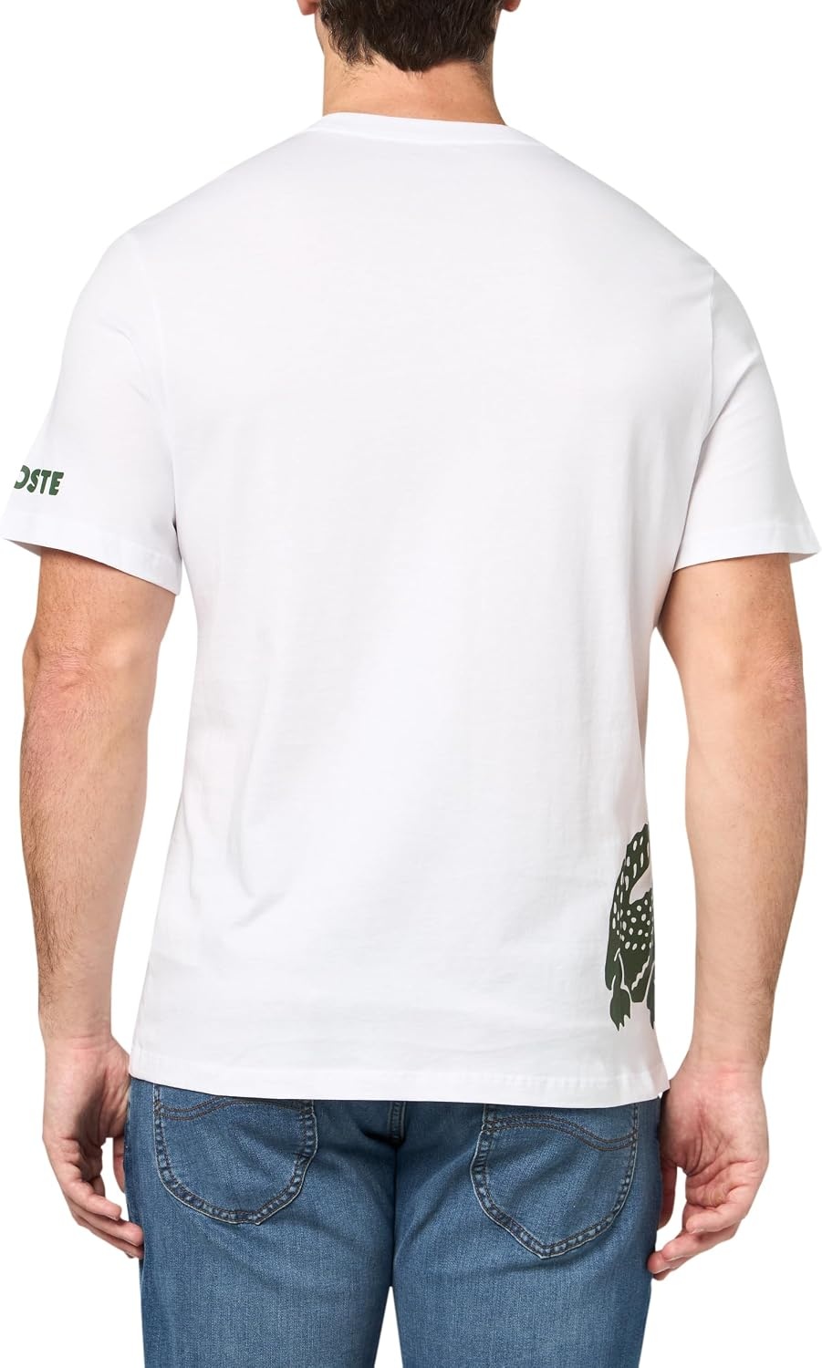 image:imageLacoste Mens Printed Cotton Loungewear TShirtWhiteThyme