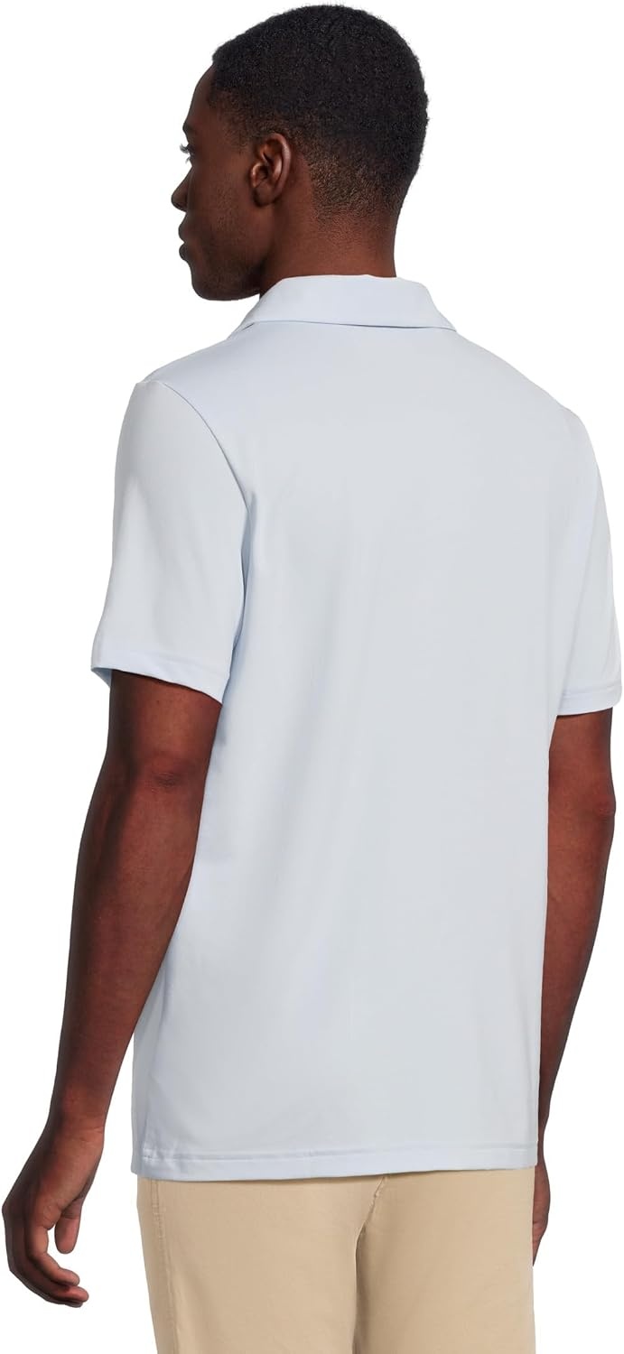image:imageLacoste Mens Regular Fit Colorblock Golf Polo ShirtLight BlueFlour