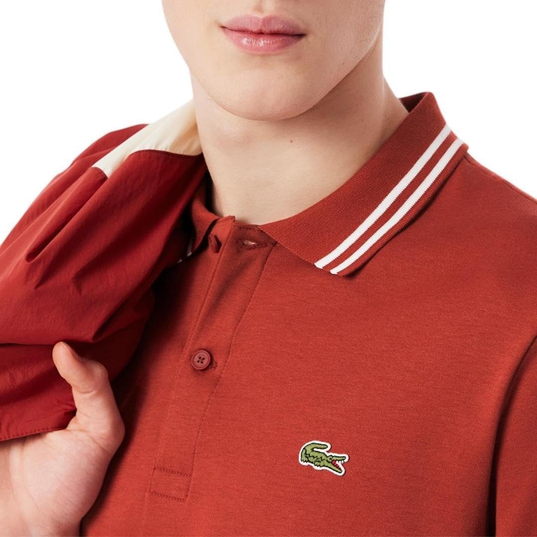 image:imageLacoste Mens Regular Fit Cotton Pima Interlock Polo ShirtIberis