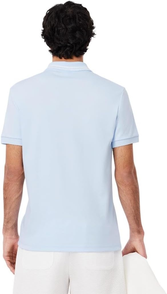 image:imageLacoste Mens Regular Fit Cotton Pima Interlock Polo ShirtRill Blue