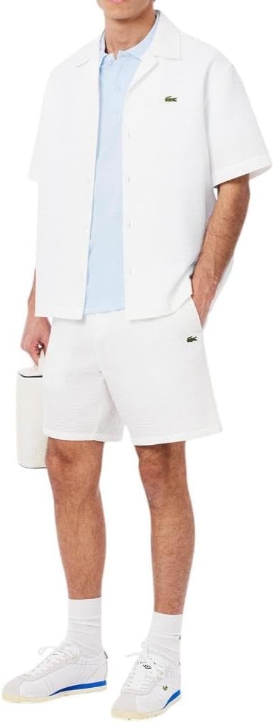 image:imageLacoste Mens Regular Fit Cotton Pima Interlock Polo ShirtRill Blue