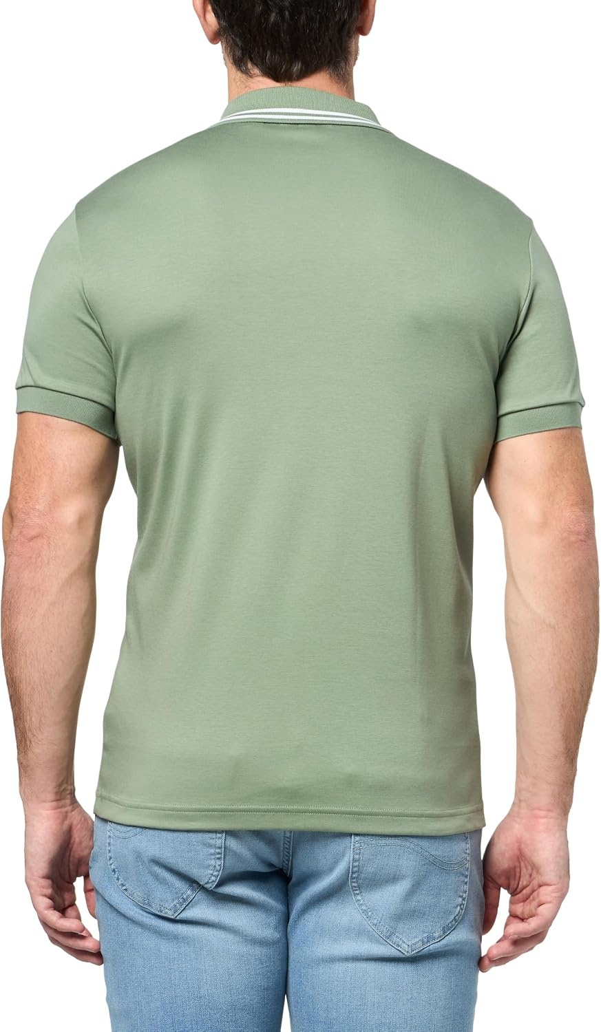 image:imageLacoste Mens Regular Fit Cotton Pima Interlock Polo ShirtThyme