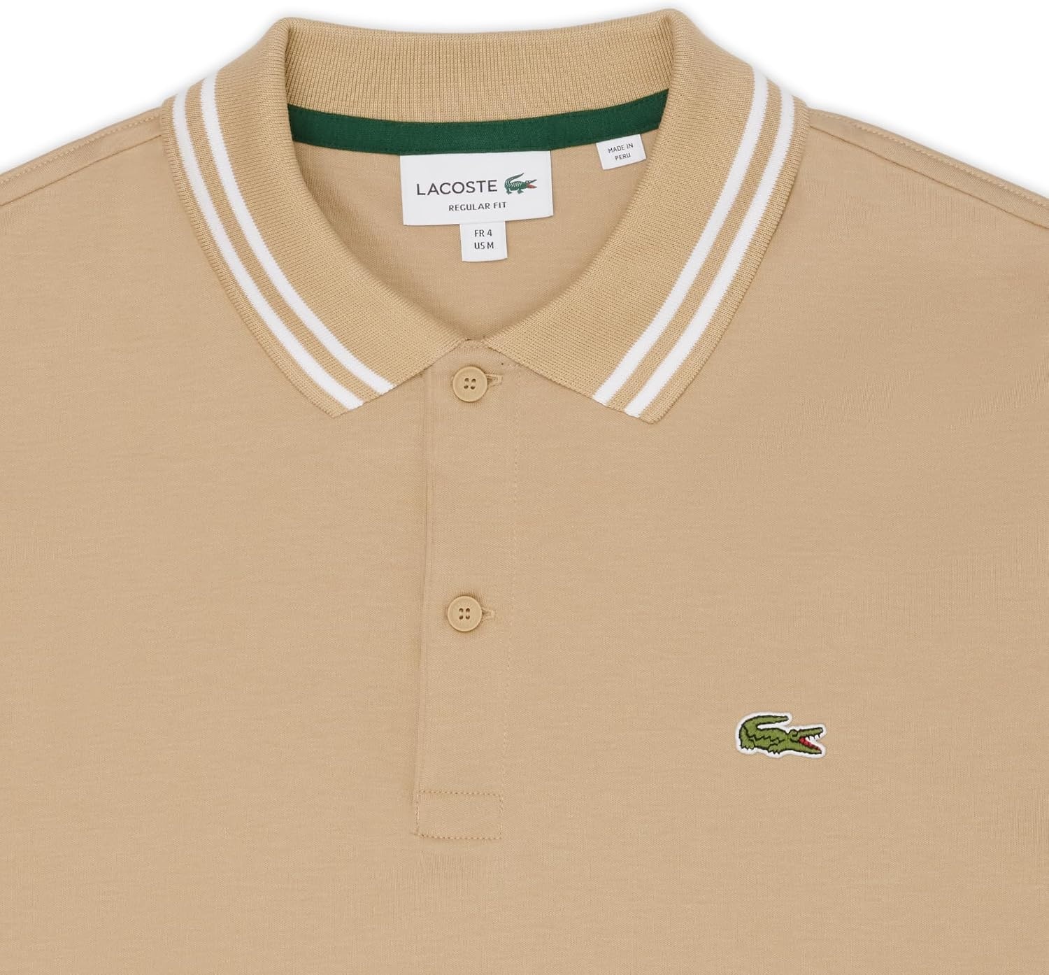 image:imageLacoste Mens Regular Fit Cotton Pima Interlock Polo ShirtViennese