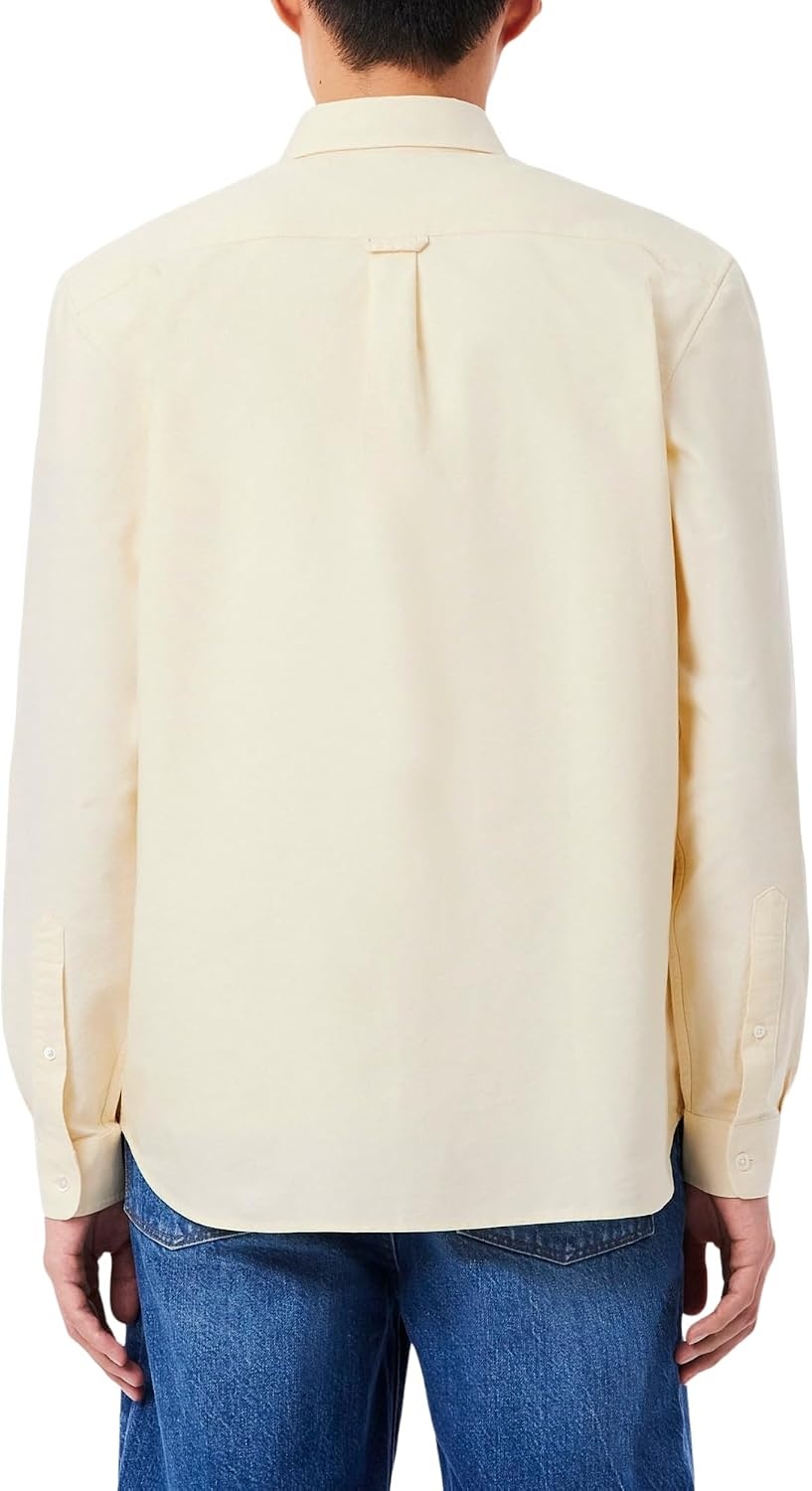 image:imageLacoste Mens Regular Fit Oxford ShirtNaturel ClairNaturel Cla