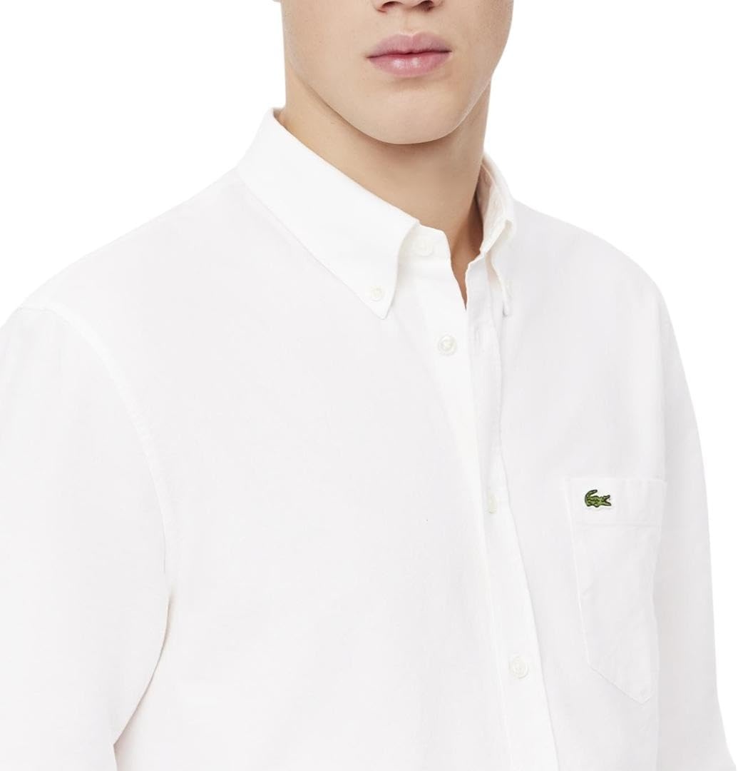 image:imageLacoste Mens Regular Fit Oxford ShirtWhite